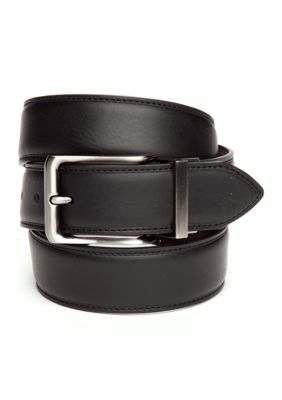 Geoffrey Beene Brushed Nickel Reversible Belt