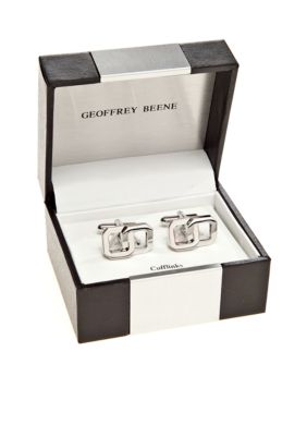 Geoffrey Beene Stainless Steel Cuff Links