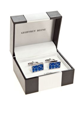 Geoffrey Beene Tonal Blue Cuff Links