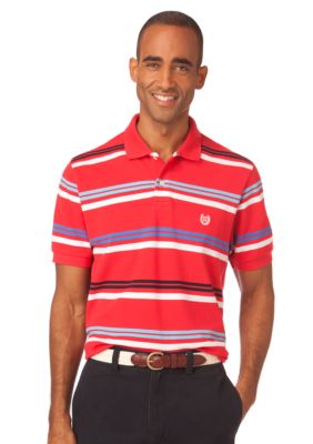 Chaps Big & Tall Rose Hall Stripe Polo