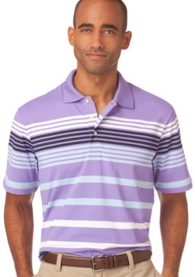 Chaps Big and Tall 9th Hole Stripe Performance Polo