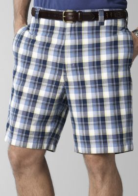Chaps Yarn Dyed Plaid Flat Front Short