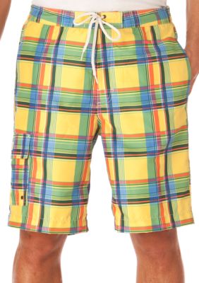 Chaps Printed Plaid Boardshorts