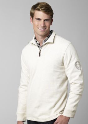 Chaps Ribbed Half Zip Knit