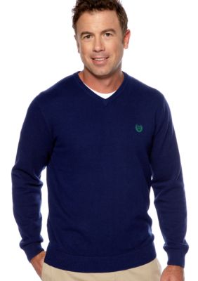 Chaps V-Neck Pique Sweater