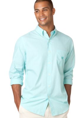Chaps Long Sleeve End on End Solid Shirt