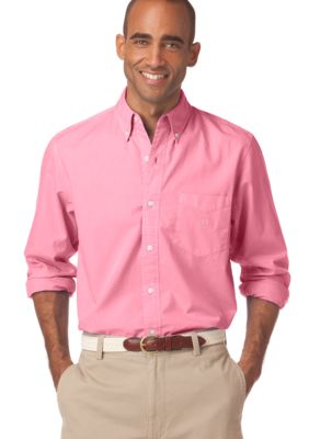 Chaps Long Sleeve End on End Solid Shirt 