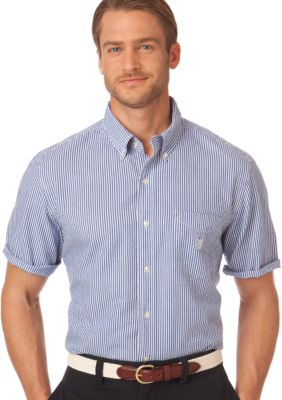 Chaps Seersucker Coyaba Stripe Shirt