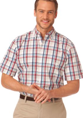 Chaps Seersucker Portland Point Plaid Shirt