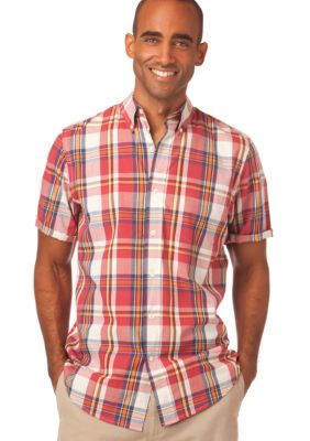 Chaps Sundrenched Silver Sands Plaid Shirt