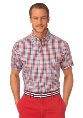 Chaps Big & Tall White Sands Check Shirt