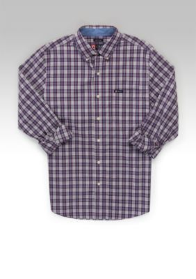Chaps Long Sleeve Large Check Woven
