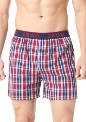 Izod Woven Plaid Boxers