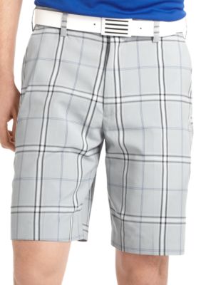 Izod Golf Flat Front Fancy Plaid Short
