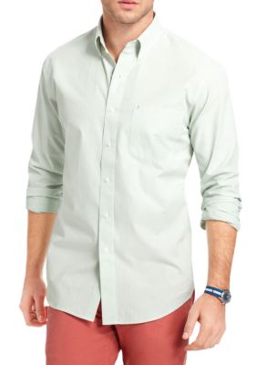 Izod Button Down Stripe Woven Shirt