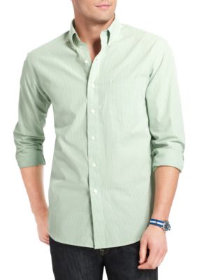 Izod Button Down Check Woven Shirt