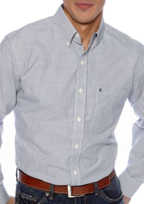 Izod Button Down Check Woven Shirt