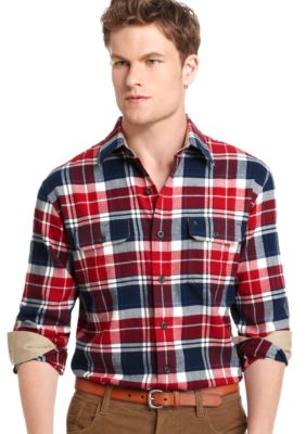 Izod Highland Twill Plaid Shirt