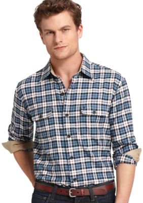 Izod Highland Twill Plaid Shirt