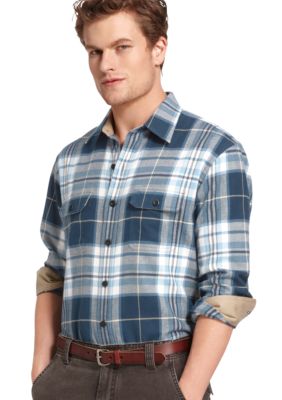 Izod Highland Twill Plaid Shirt