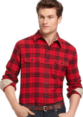 Izod Highland Twill Plaid Shirt