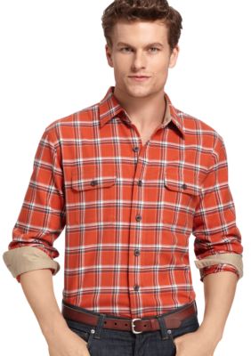 Izod Highland Twill Plaid Shirt