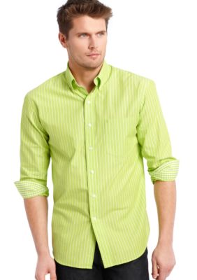 Izod Stripe 1-Pocket Essential Woven Shirt