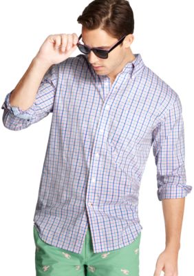 Izod Megaplaid Saltwater Poplin Shirt