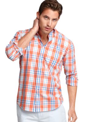 Izod Long Sleeve Button Down Plaid