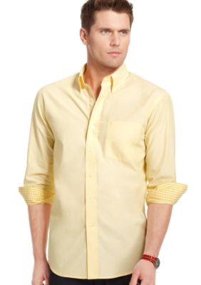 Izod Long Sleeve End on End Fashion Shirt