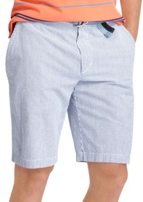 Izod Seersucker Flat Front Shorts