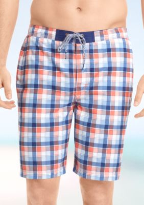 Izod Plaid Swim Shorts