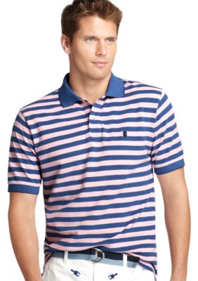Izod Short Sleeve Oxford Stripe Polo