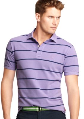 Izod Short Sleeve Slim Fit Pique Stripe