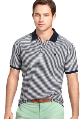 Izod Newfit Striped Pique Polo