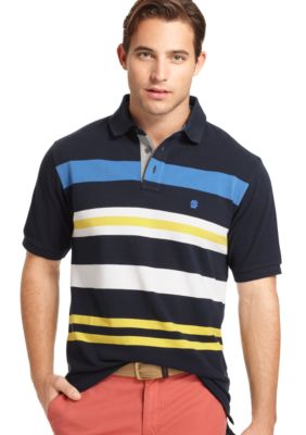 Izod Oxford Pique Engineered Stripe Polo