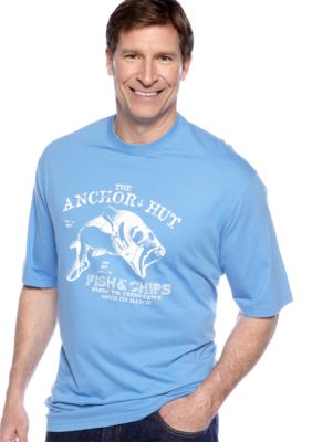 Izod Big & Tall Anchor & Hut Screen Tee