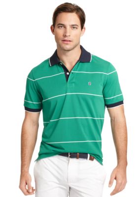 Izod Big & Tall Stripe Pique Polo