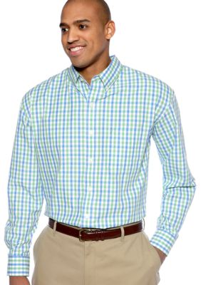 Izod Big & Tall Tattersall Woven Shirt