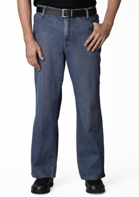 Lee&reg; Big  & Tall Custom Fit Relaxed Straight Leg Jean Medium Stone Stretch Fabric