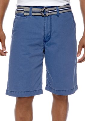Lee Skipper Blue Belted Bermuda Shorts