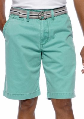 Lee Spearmint Belted Bermuda Shorts