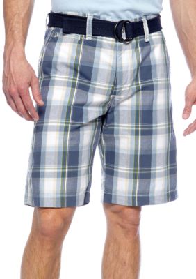 Lee Blue Chap Plaid Bermuda Shorts