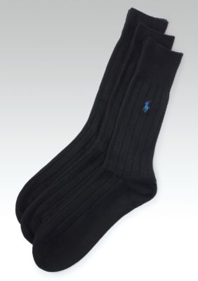 Polo Ralph Lauren 3 Pack Ribbed Solid Sock