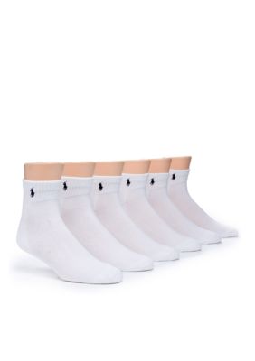 Polo Ralph Lauren 6-Pack Rib Quarter Length Socks
