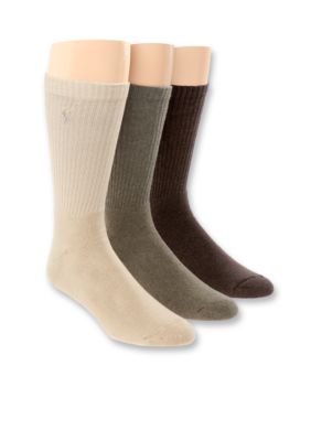 Polo Ralph Lauren 3-Pack Crew Rib Cushioned Socks