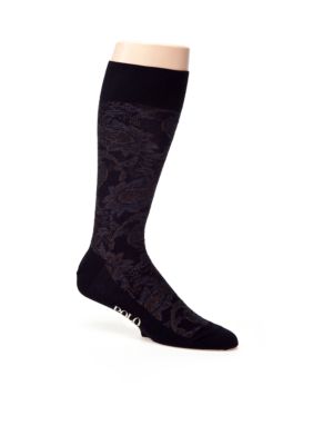 Polo Ralph Lauren Paisley Pima Cotton Socks - Single Pair