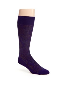 Polo Ralph Lauren Paisley Pima Cotton Socks - Single Pair