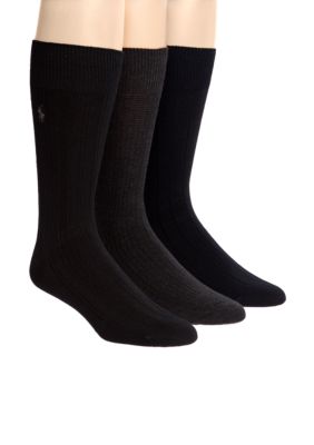 Polo Ralph Lauren 3-Pack Assorted Textured Socks
