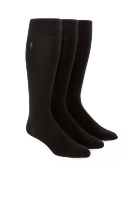 Polo Ralph Lauren 3-Pack Over the Calf Ribbed Socks